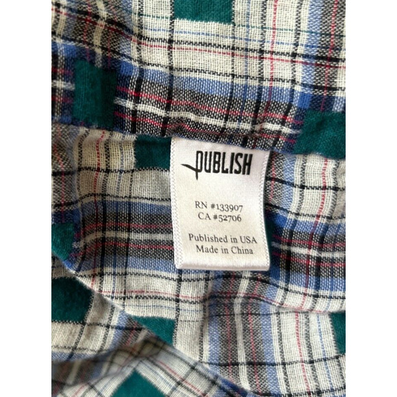 Publish Brand Casual Bomber Jacket Tan  Men's Sz. Medium Stand Up Collar - Picture 5 of 7